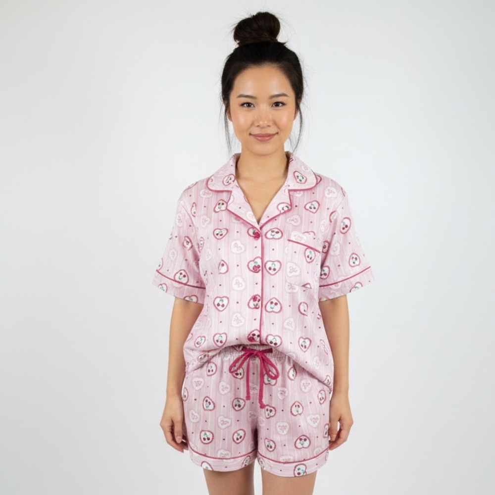 NWT Women’s Cherries, Hearts & Bows Pajama Set 🍒❤️💖🎀